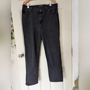 Lee Dark Gray Straight Leg Jeans 12 Short